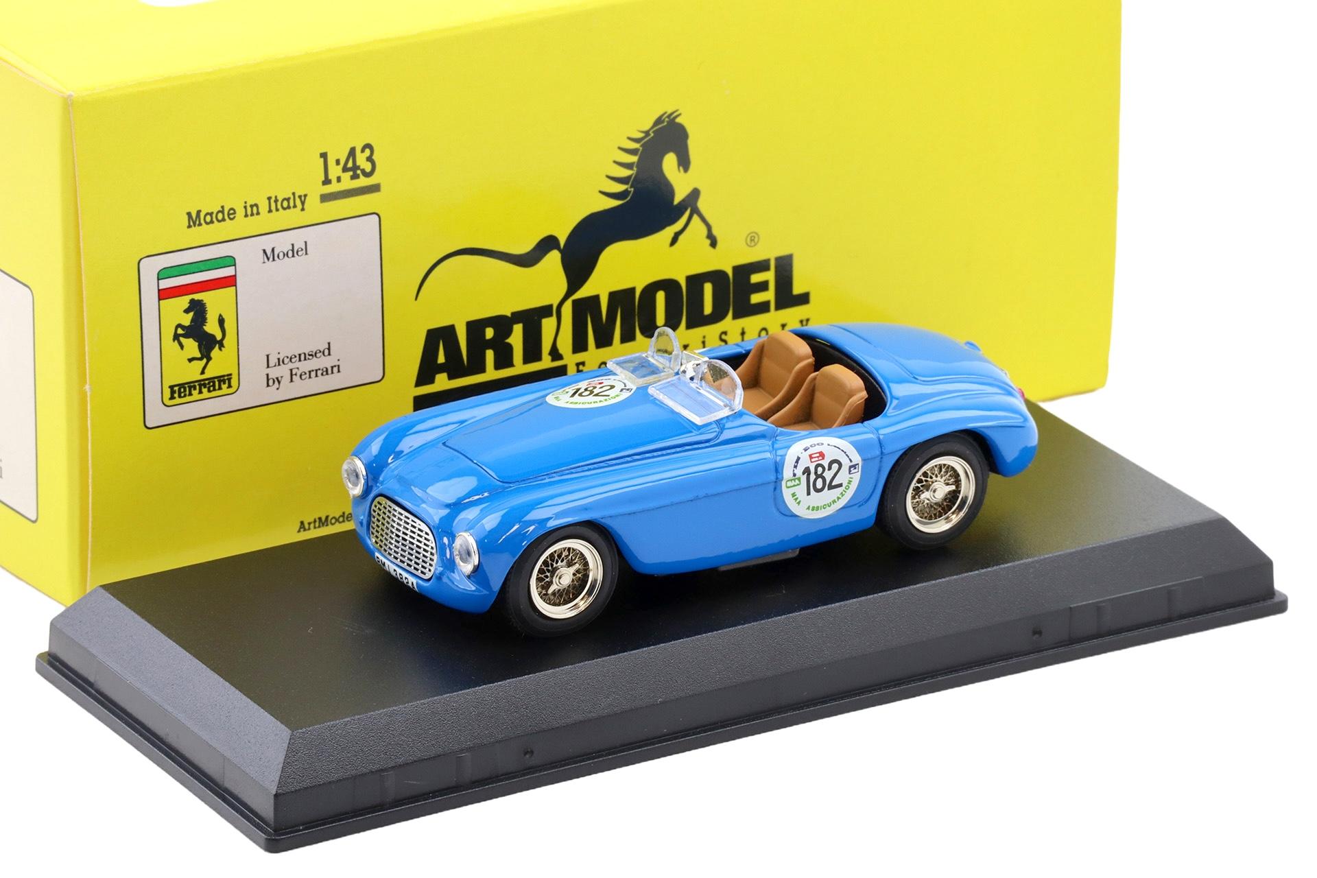 1:43 ART MODEL Ferrari 166 MM Mille Miglia 1991 Sigemon #182 blue ARTS03