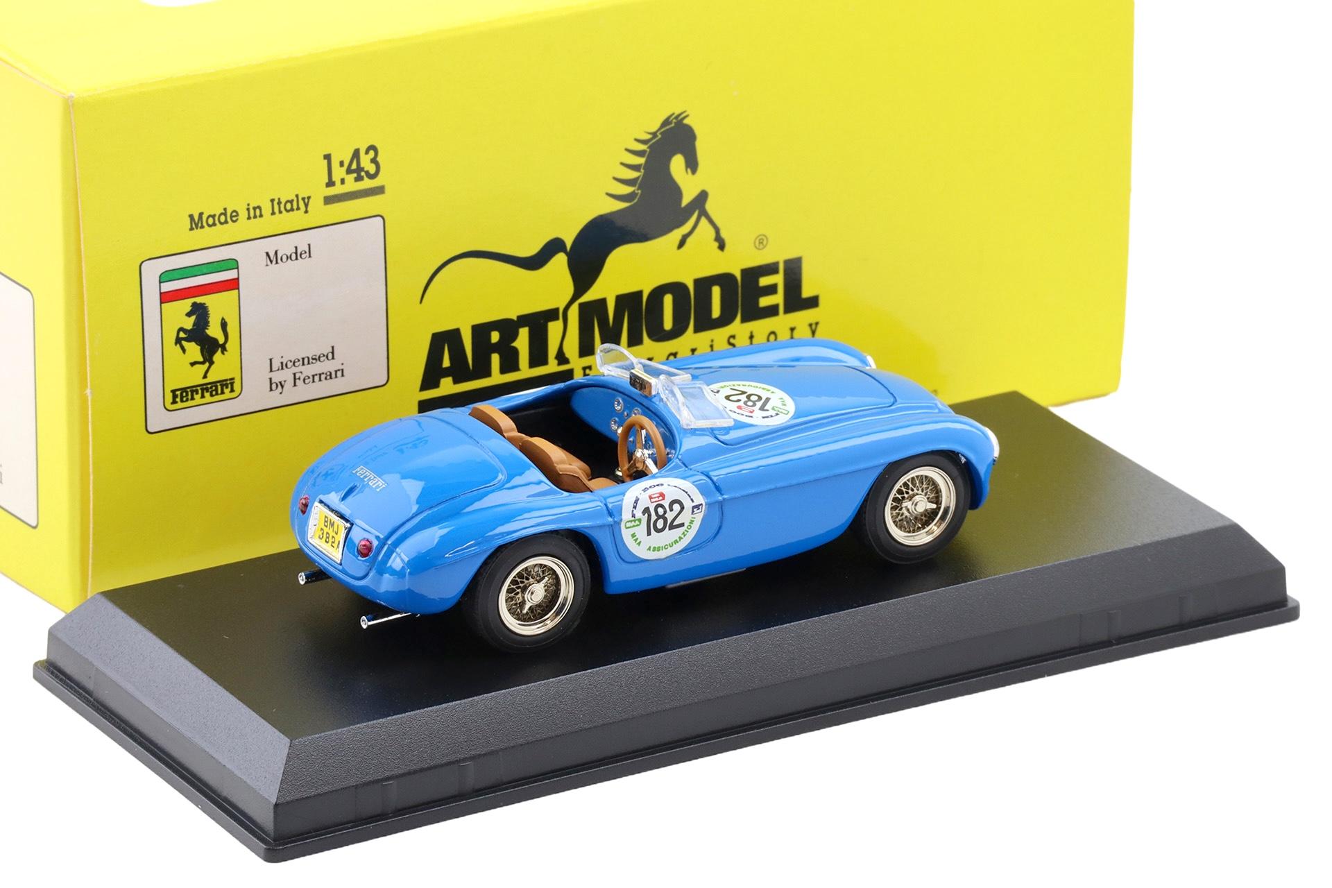 1:43 ART MODEL Ferrari 166 MM Mille Miglia 1991 Sigemon #182 blue ARTS03