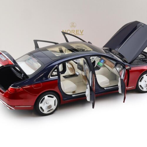 1:18 Norev Mercedes Maybach S-Class S680 4MATIC Limousine 2021 Nautical blue/ red