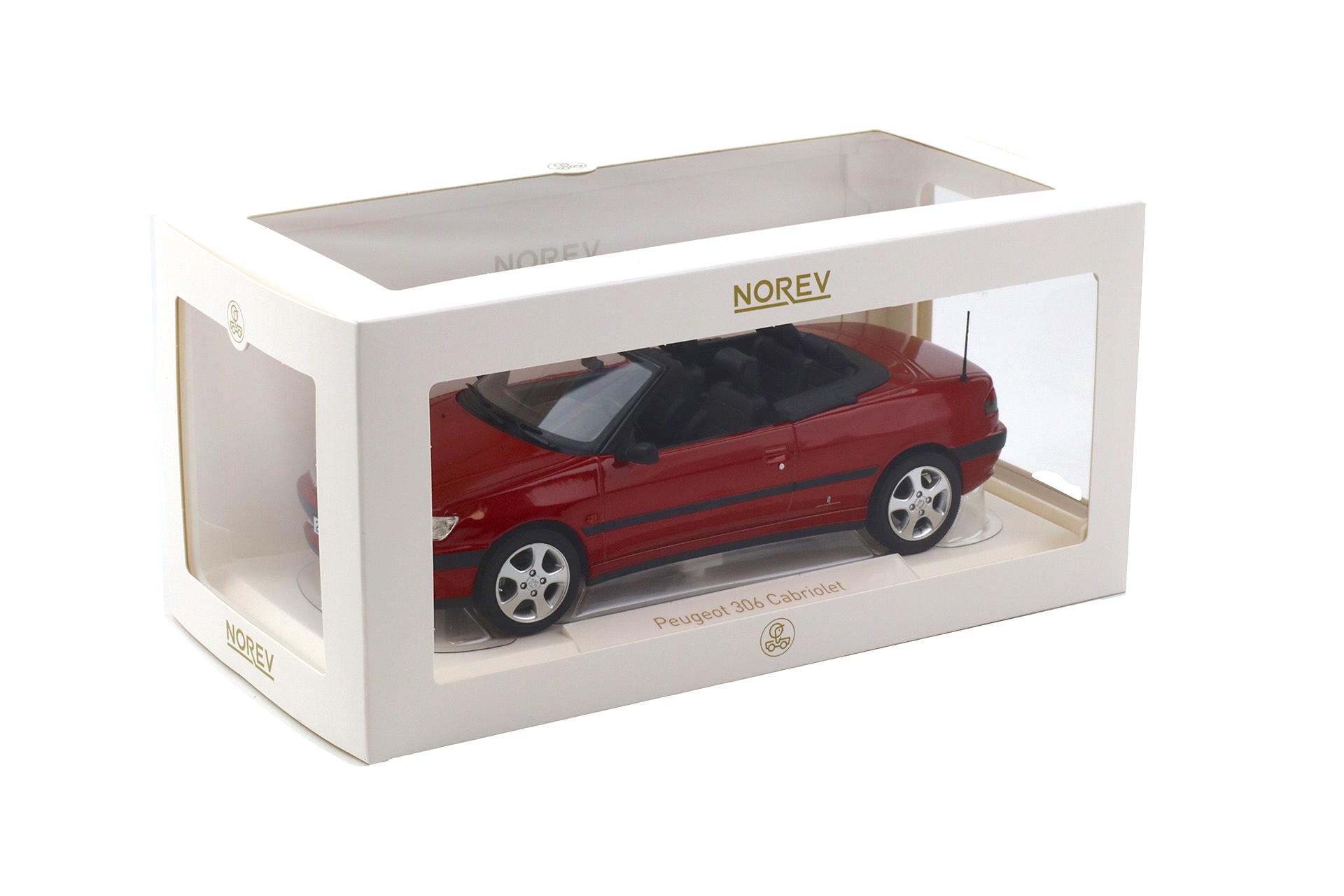 1:18 Norev Peugeot 306 Cabriolet 1994 Diablo red