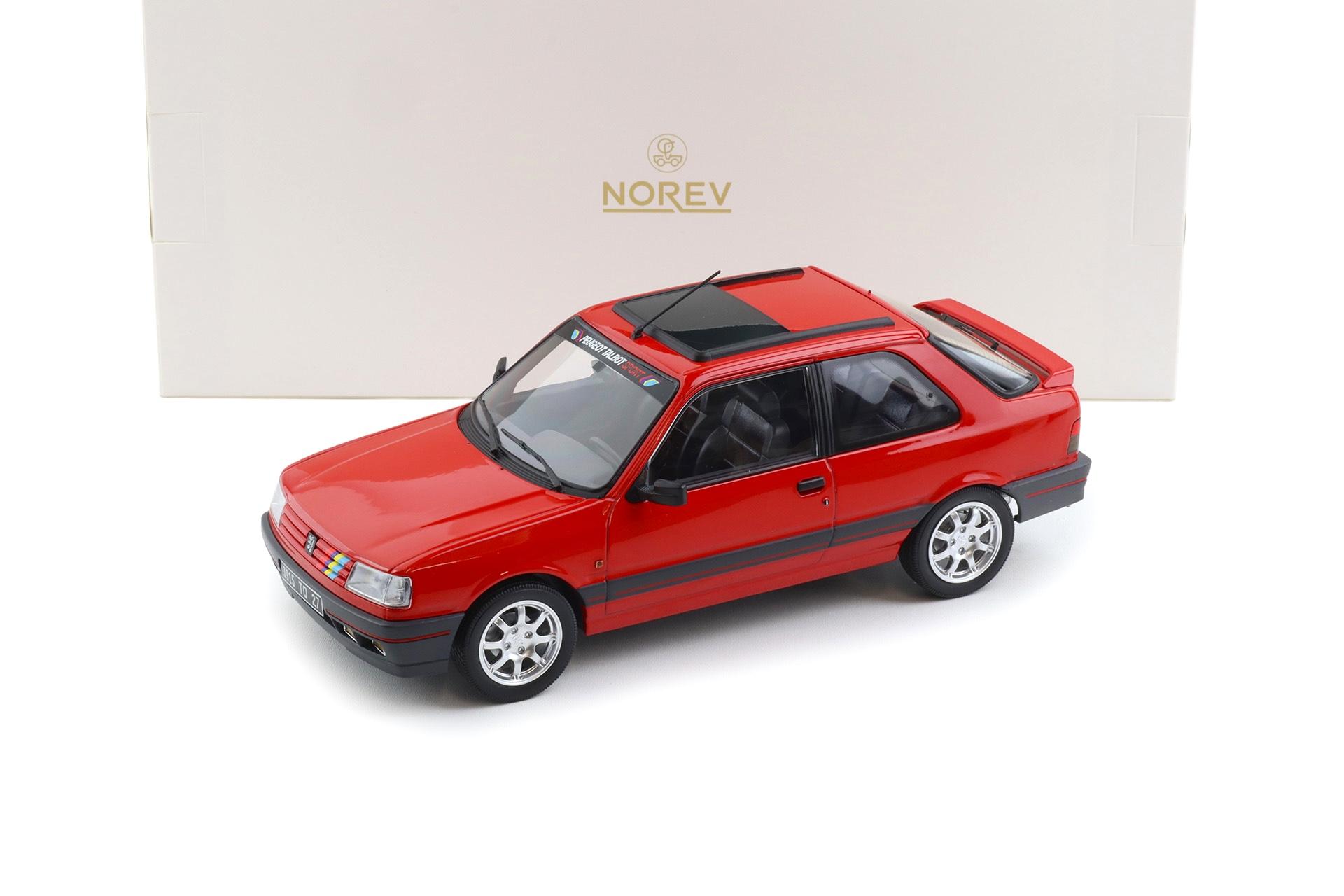 1:18 Norev Peugeot 309 GTi 1990 Vallelunga red PTS Deco - Limited 309 pcs.