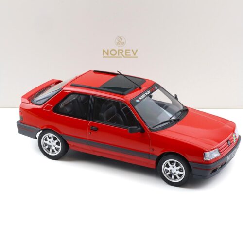1:18 Norev Peugeot 309 GTi 1990 Vallelunga red PTS Deco - Limited 309 pcs.
