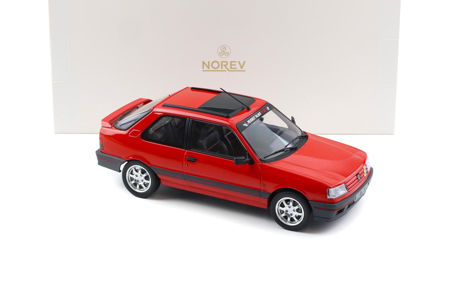 1:18 Norev Peugeot 309 GTi 1990 Vallelunga red PTS Deco - Limited 309 pcs.