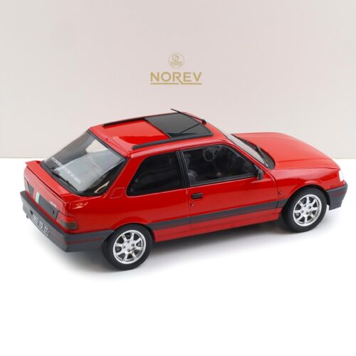 1:18 Norev Peugeot 309 GTi 1990 Vallelunga red PTS Deco - Limited 309 pcs.