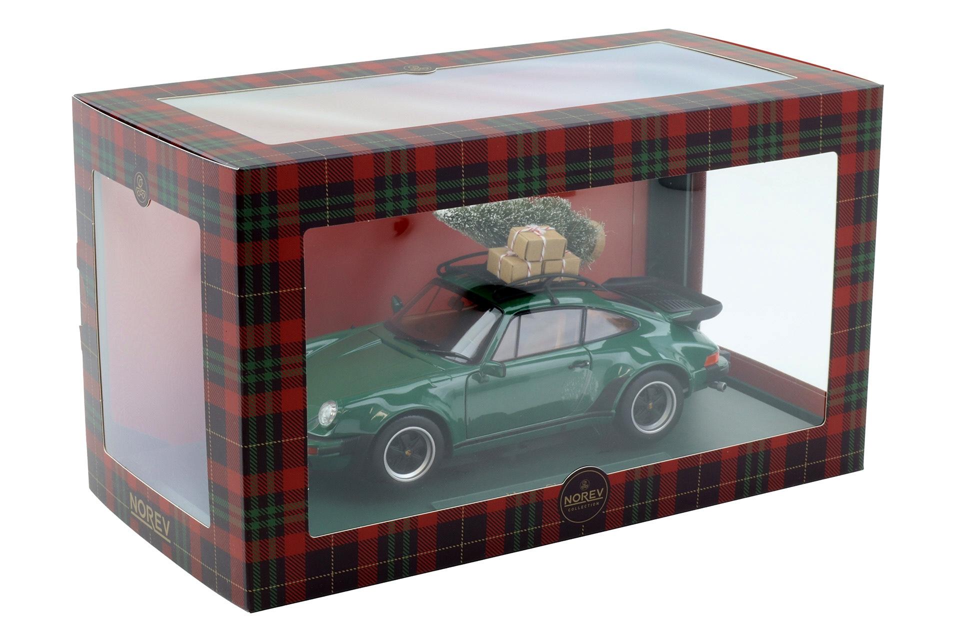 1:18 Norev Porsche 911 930 Turbo 3.3 Coupe 1980 green Christmas Edition