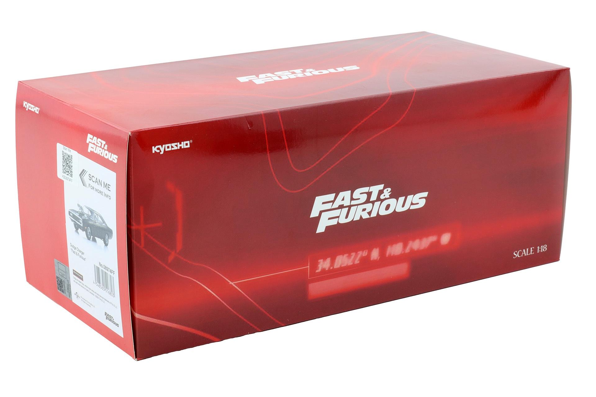 1:18 Kyosho 1970 Dodge Charger R/T Fast & Furious black Dominic Toretto