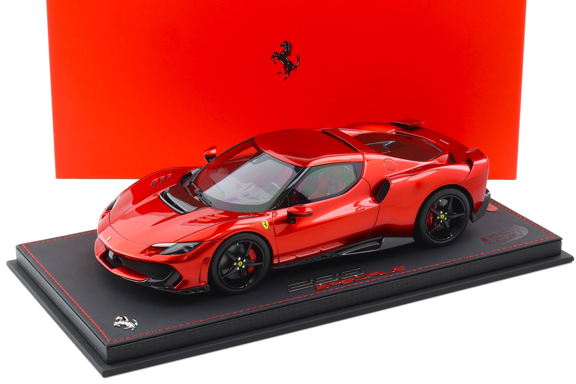 1:18 BBR Ferrari 296 Speciale Rosso Magma red with Showcase - Limited 24 pcs.