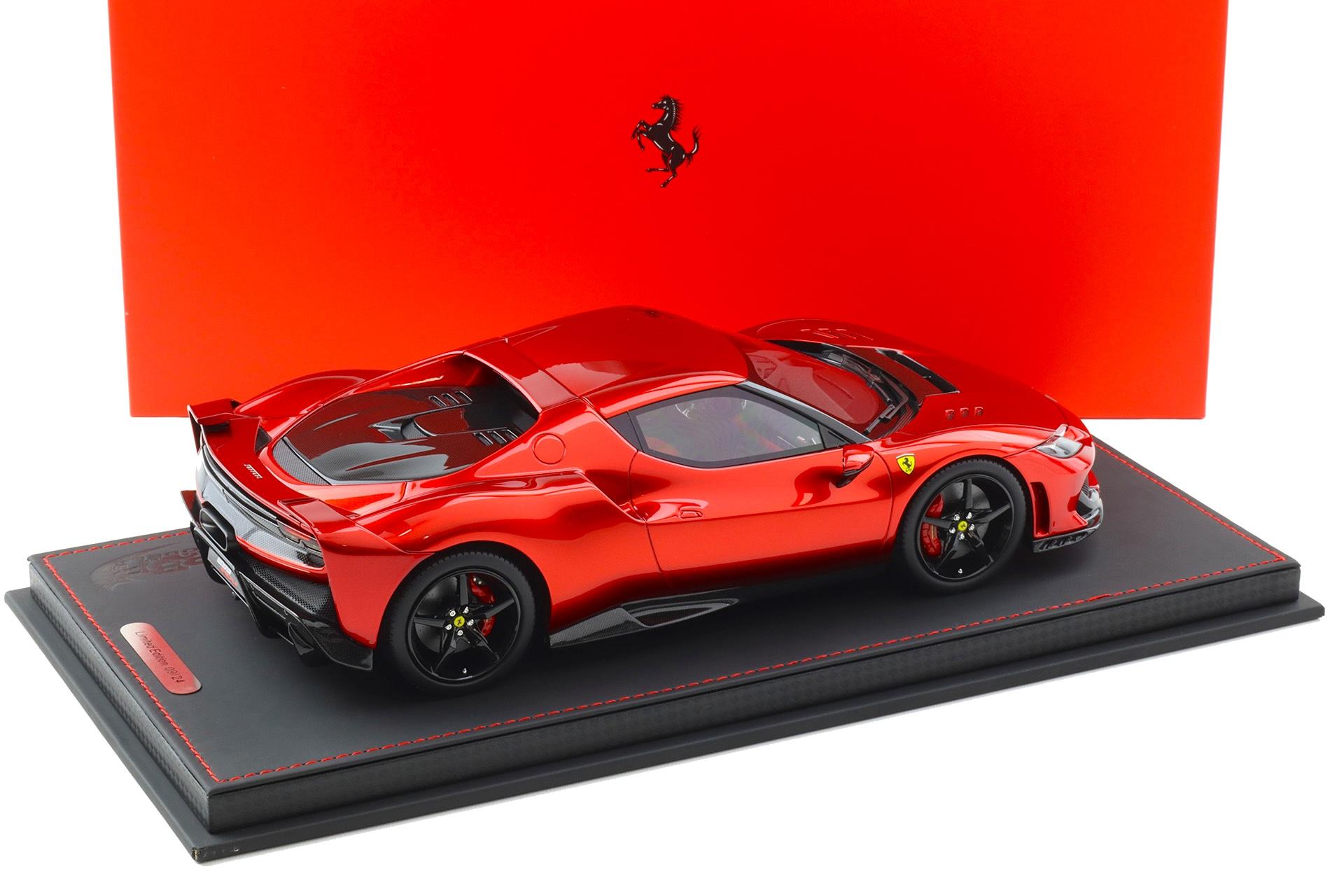1:18 BBR Ferrari 296 Speciale Rosso Magma red with Showcase - Limited 24 pcs.