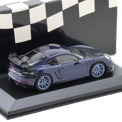 1:43 Minichamps Porsche Cayman GT4 RS 2021 Enzian blue/ blue wheels
