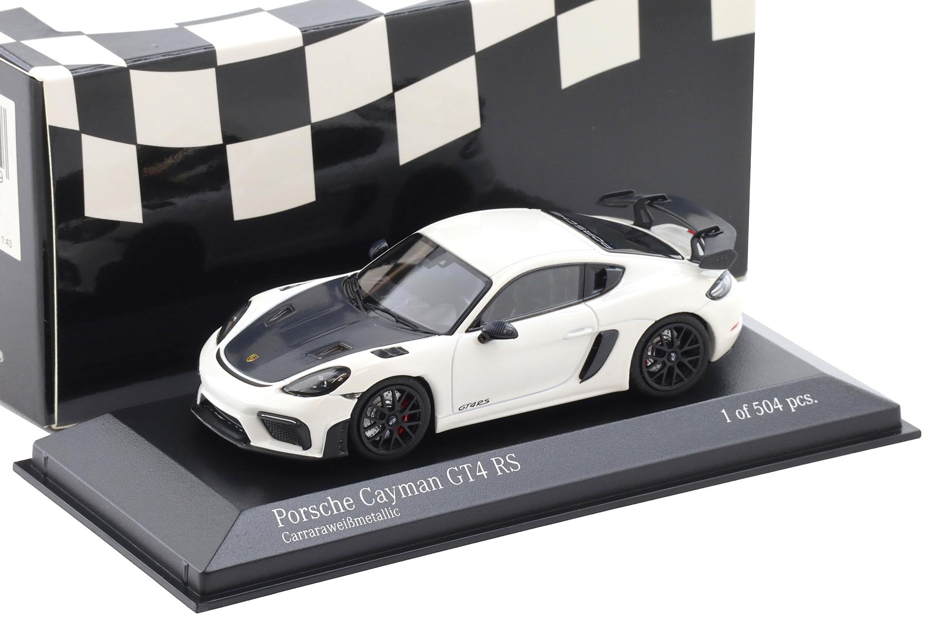 1:43 Minichamps Porsche Cayman GT4 RS 2021 Carrera white/ black wheels
