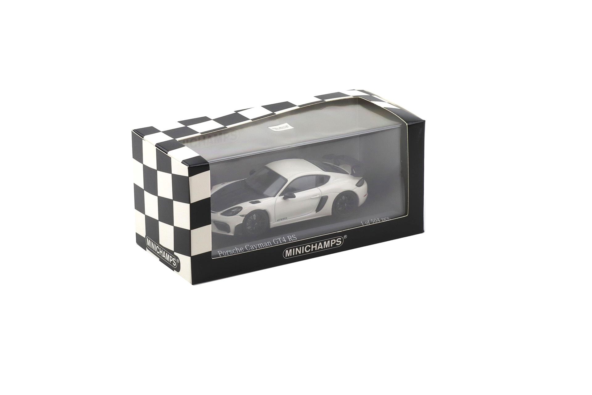 1:43 Minichamps Porsche Cayman GT4 RS 2021 Carrera white/ black wheels