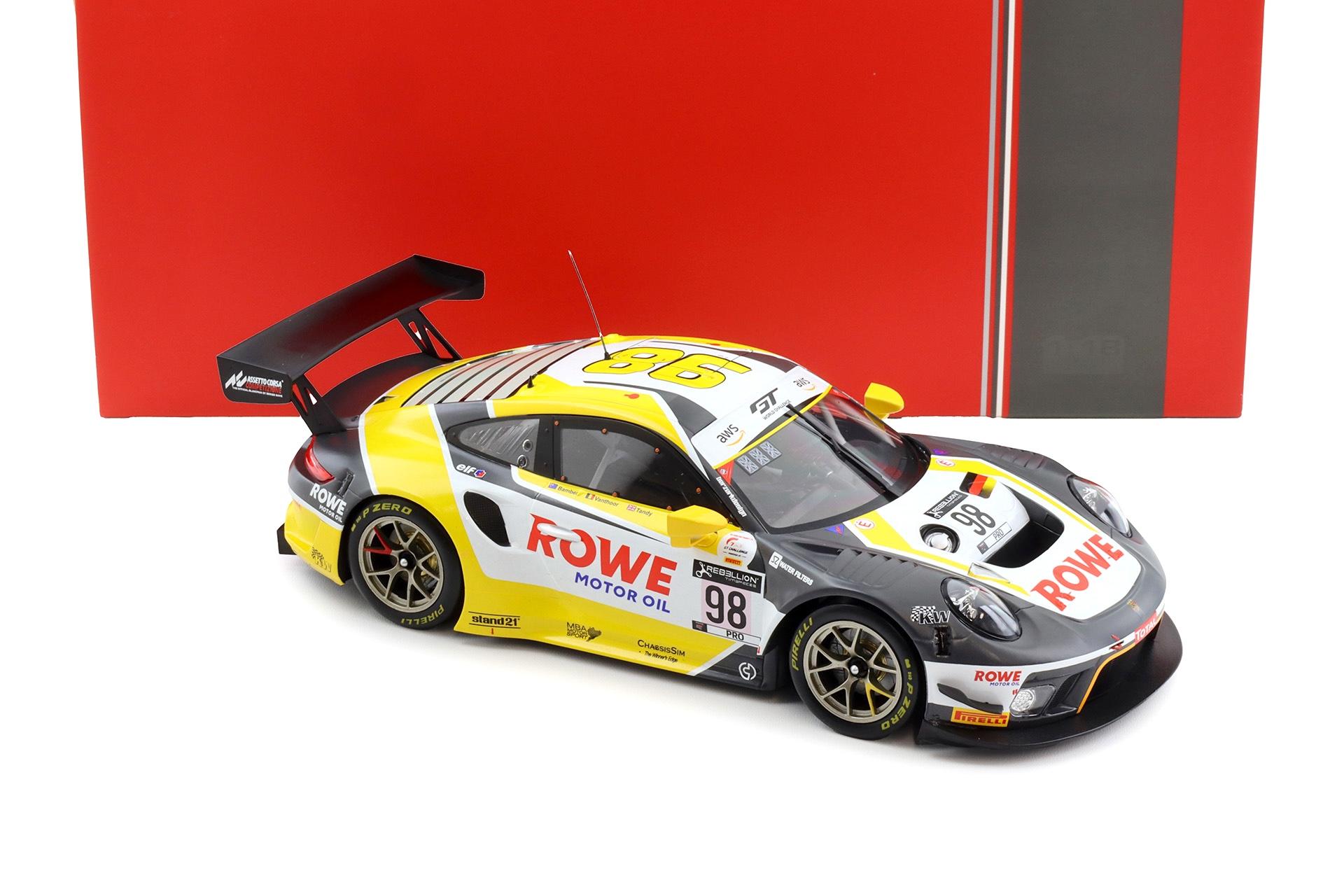 1:18 IXO Porsche 911 991.2 GT3 R Winner 24h SPA 2020 ROWE #98 Vanthoor/Tandy