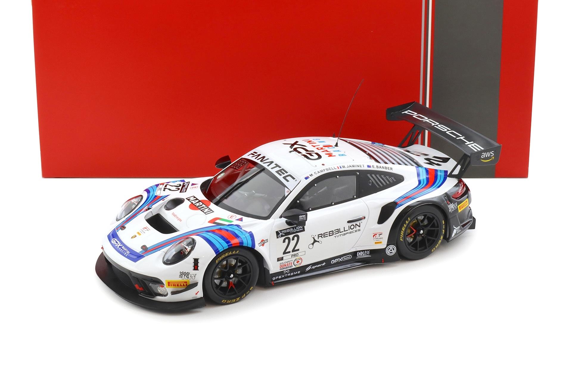 1:18 IXO Porsche 911 991.2 GT3 R 24h SPA 2021 Martini #22 Campbell/Bamber
