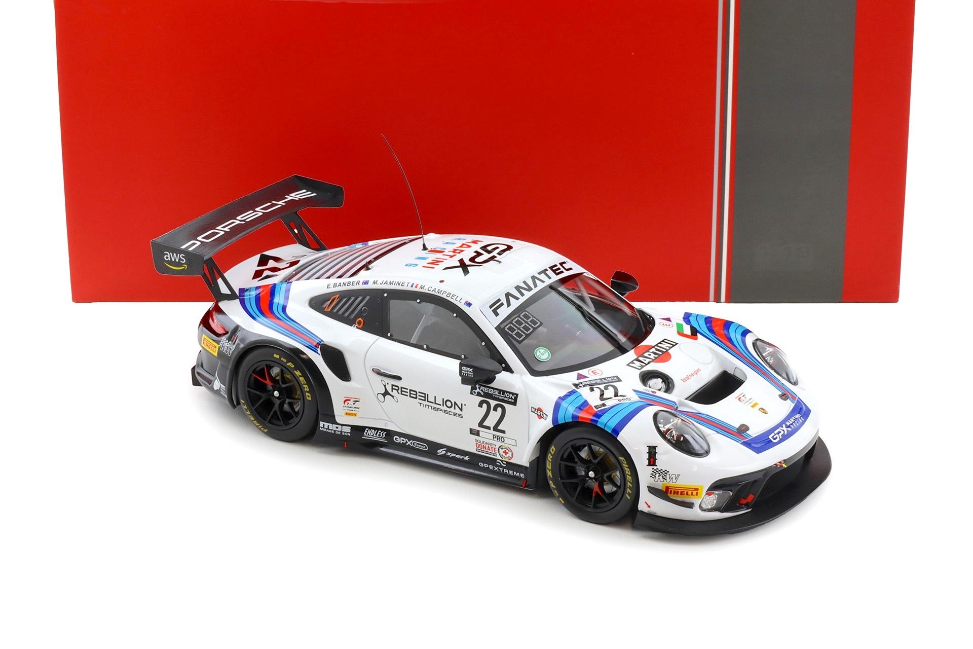 1:18 IXO Porsche 911 991.2 GT3 R 24h SPA 2021 Martini #22 Campbell/Bamber