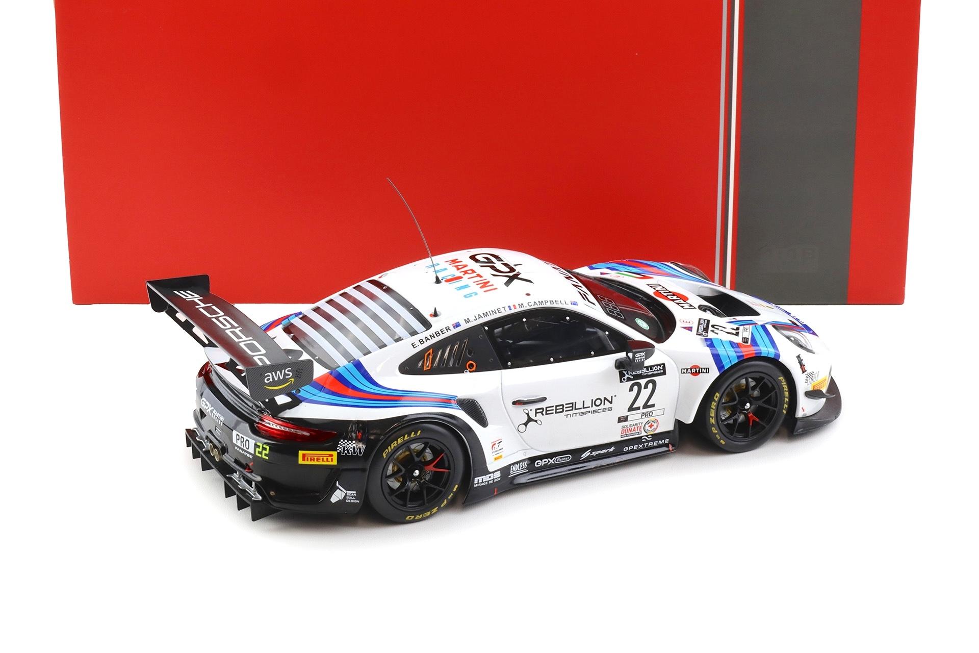 1:18 IXO Porsche 911 991.2 GT3 R 24h SPA 2021 Martini #22 Campbell/Bamber