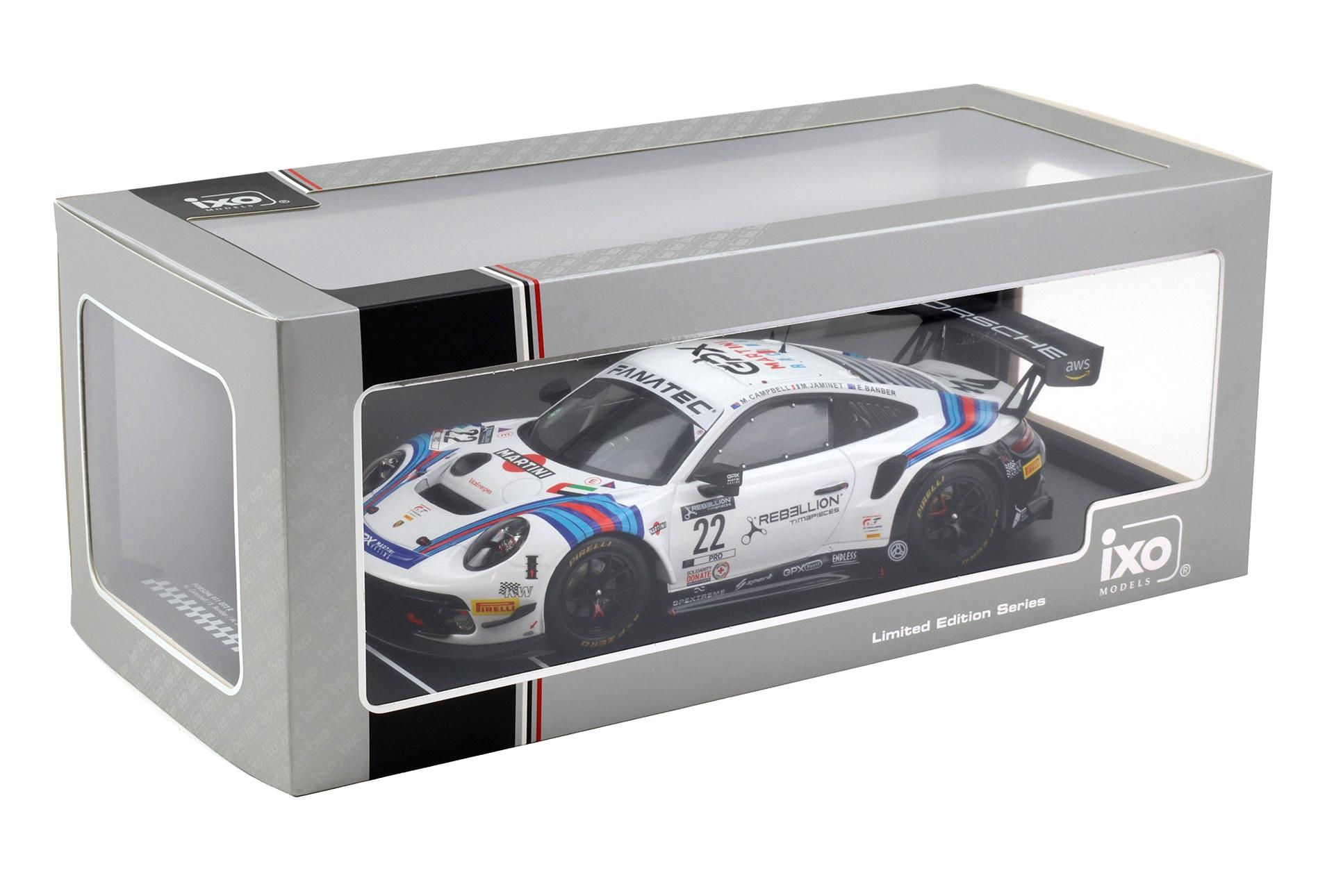 1:18 IXO Porsche 911 991.2 GT3 R 24h SPA 2021 Martini #22 Campbell/Bamber