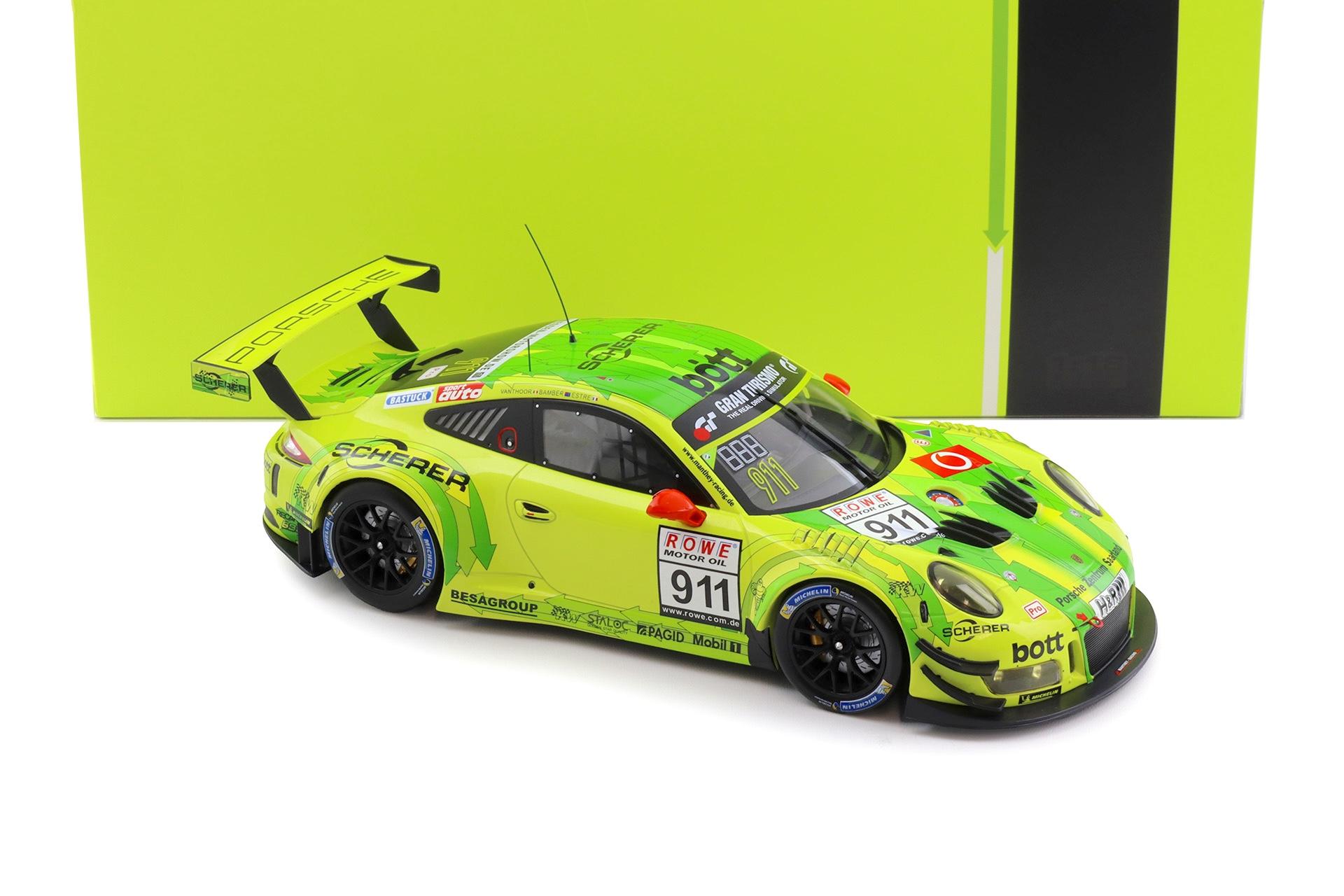 1:18 IXO Porsche 911 991 GT3 R VLN Nürburgring Winner VLN Heat 2018 Manthey Grello #911