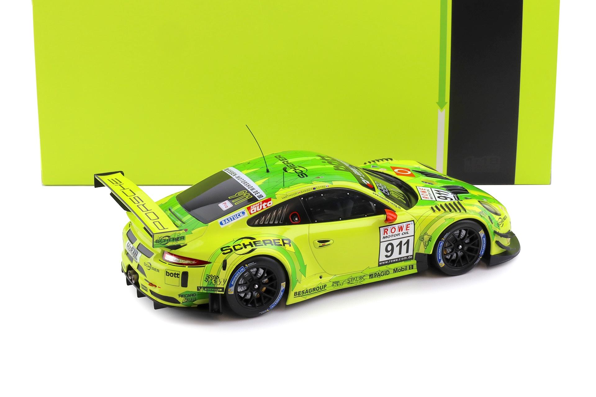 1:18 IXO Porsche 911 991 GT3 R VLN Nürburgring Winner VLN Heat 2018 Manthey Grello #911
