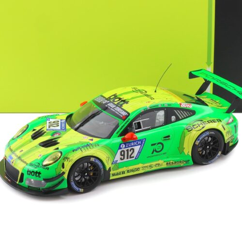 1:18 IXO Porsche 911 991 GT3 R Winner 24h Nürburgring 2018 Manthey Grello #912