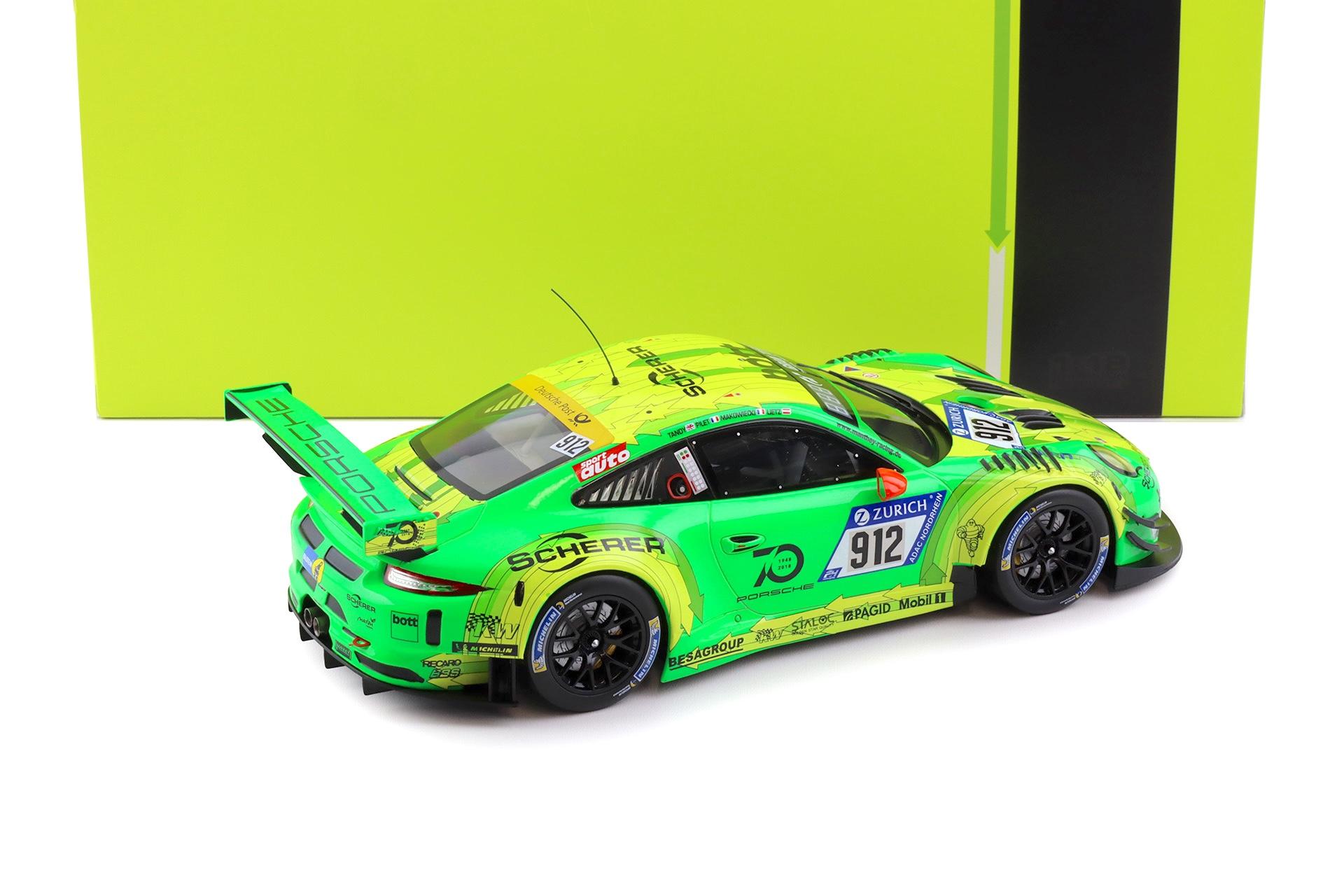 1:18 IXO Porsche 911 991 GT3 R Winner 24h Nürburgring 2018 Manthey Grello #912