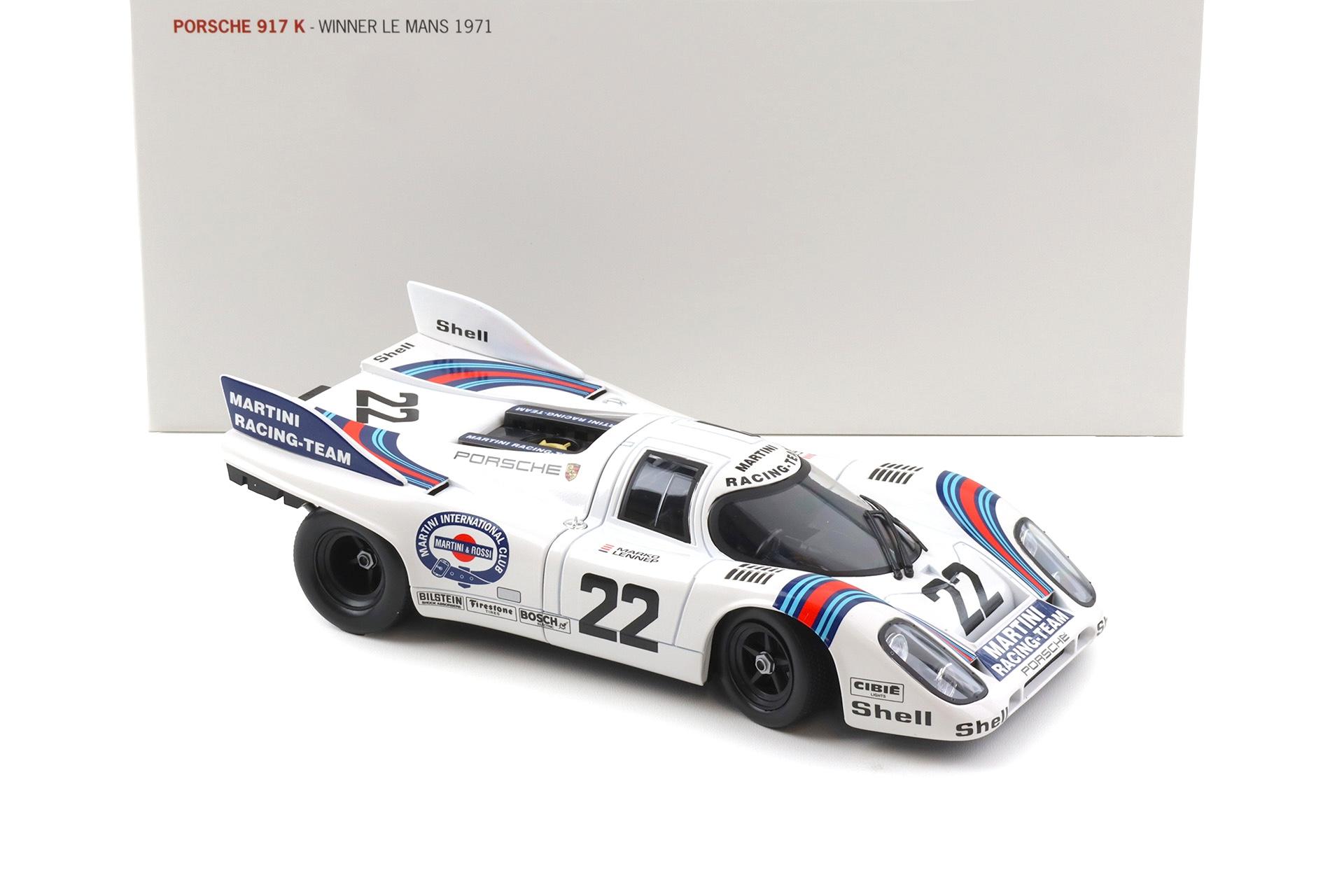1:18 Norev Porsche 917K Winner Le Mans 1971 Martini #22 MAP Porsche Museum