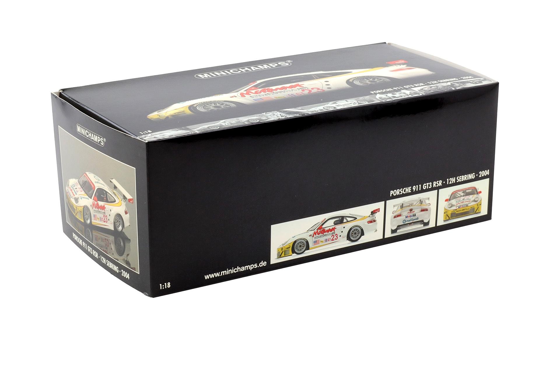 1:18 Minichamps Porsche 911 996 GT3 RSR Class Winner 12h Sebring 2004 #23