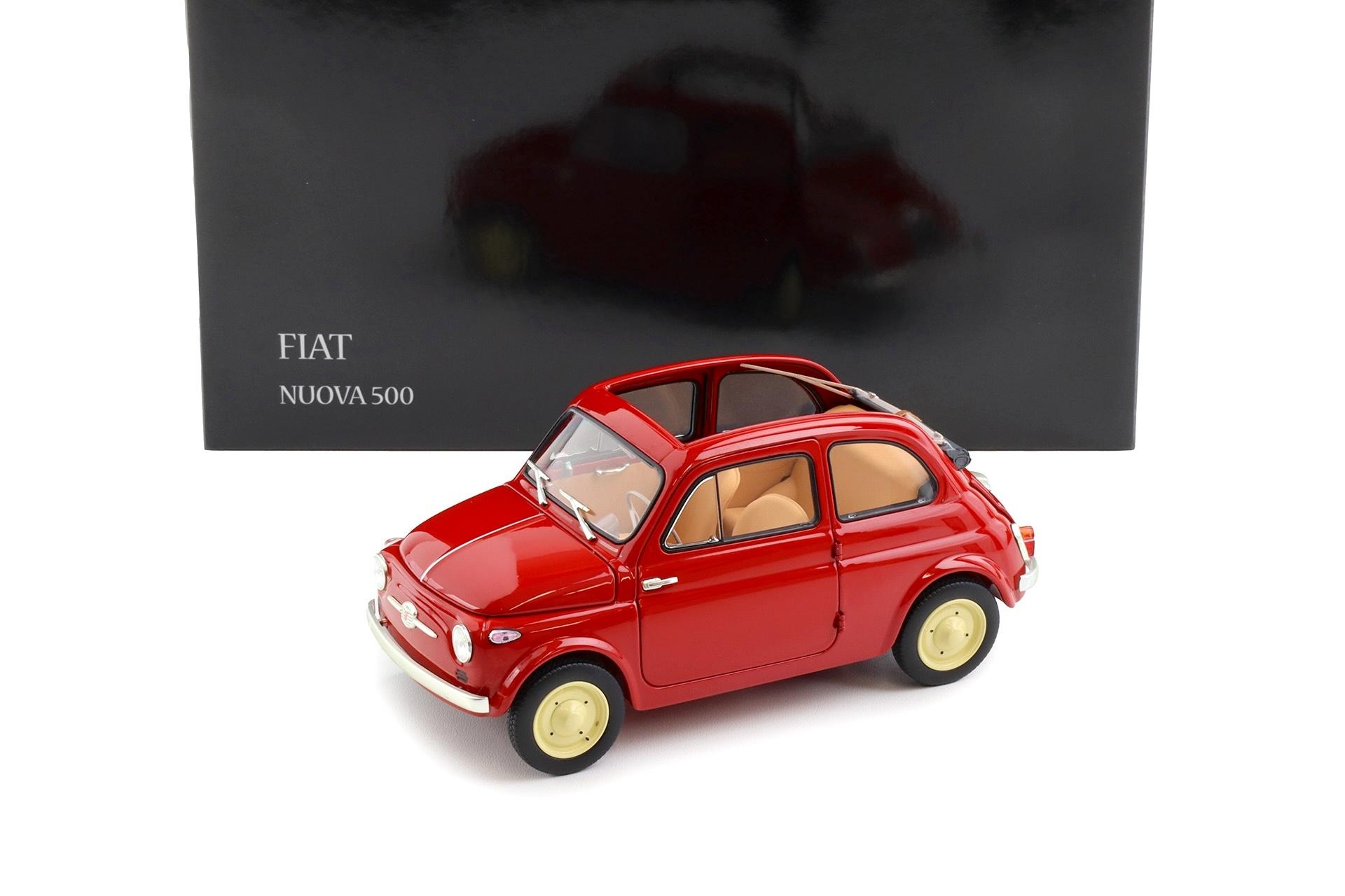 1:18 Kyosho Fiat 500 D Cabriolet open Coral red 1960