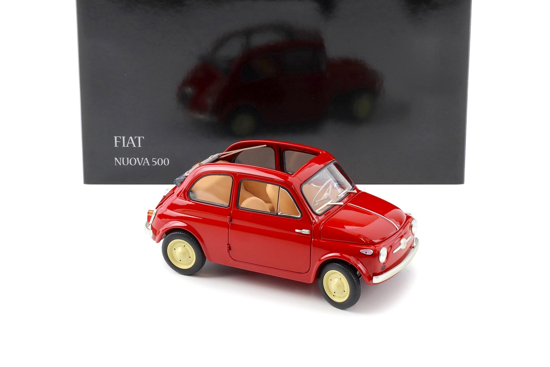 1:18 Kyosho Fiat 500 D Cabriolet open Coral red 1960