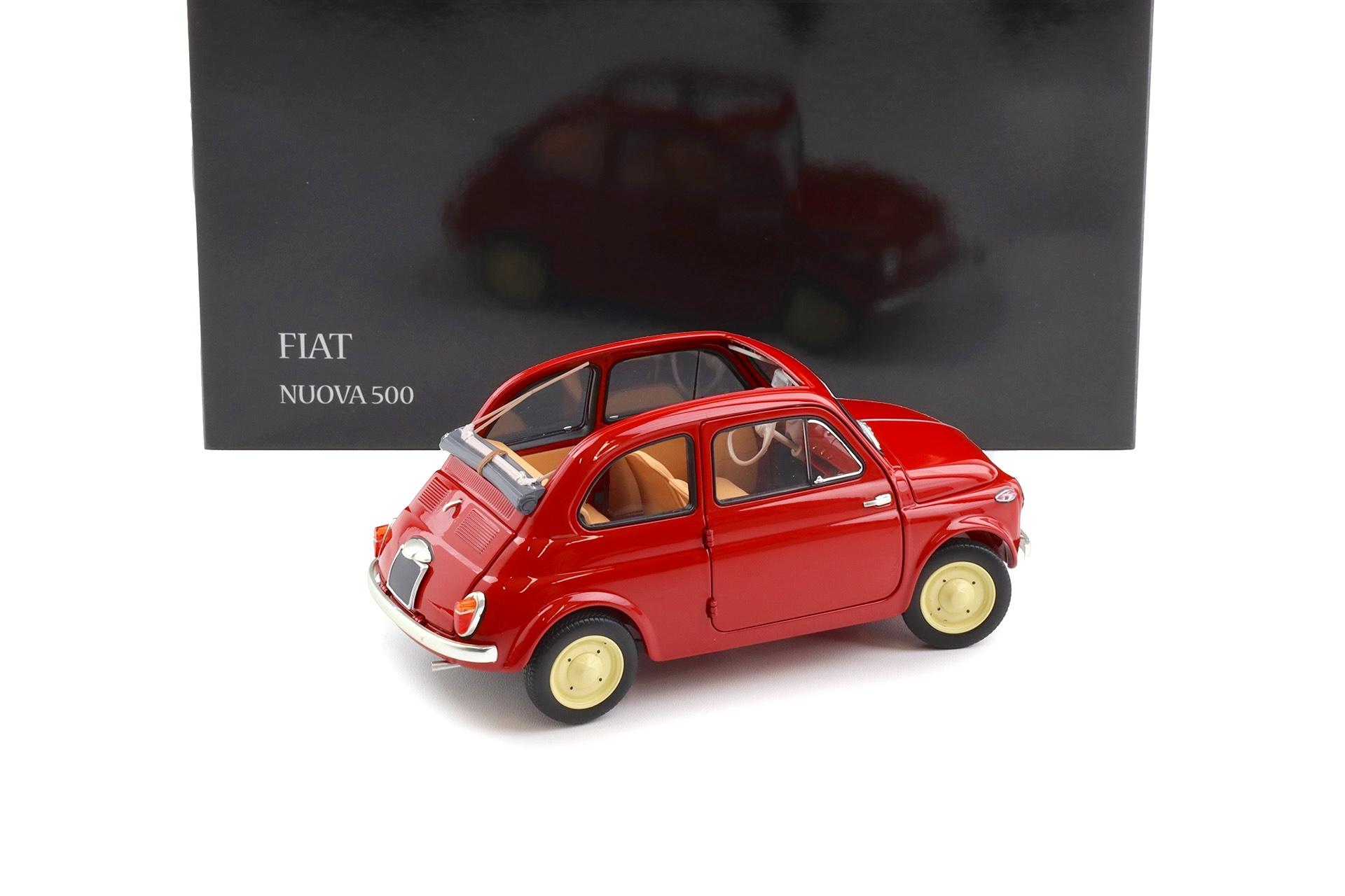 1:18 Kyosho Fiat 500 D Cabriolet open Coral red 1960