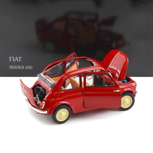 1:18 Kyosho Fiat 500 D Cabriolet open Coral red 1960