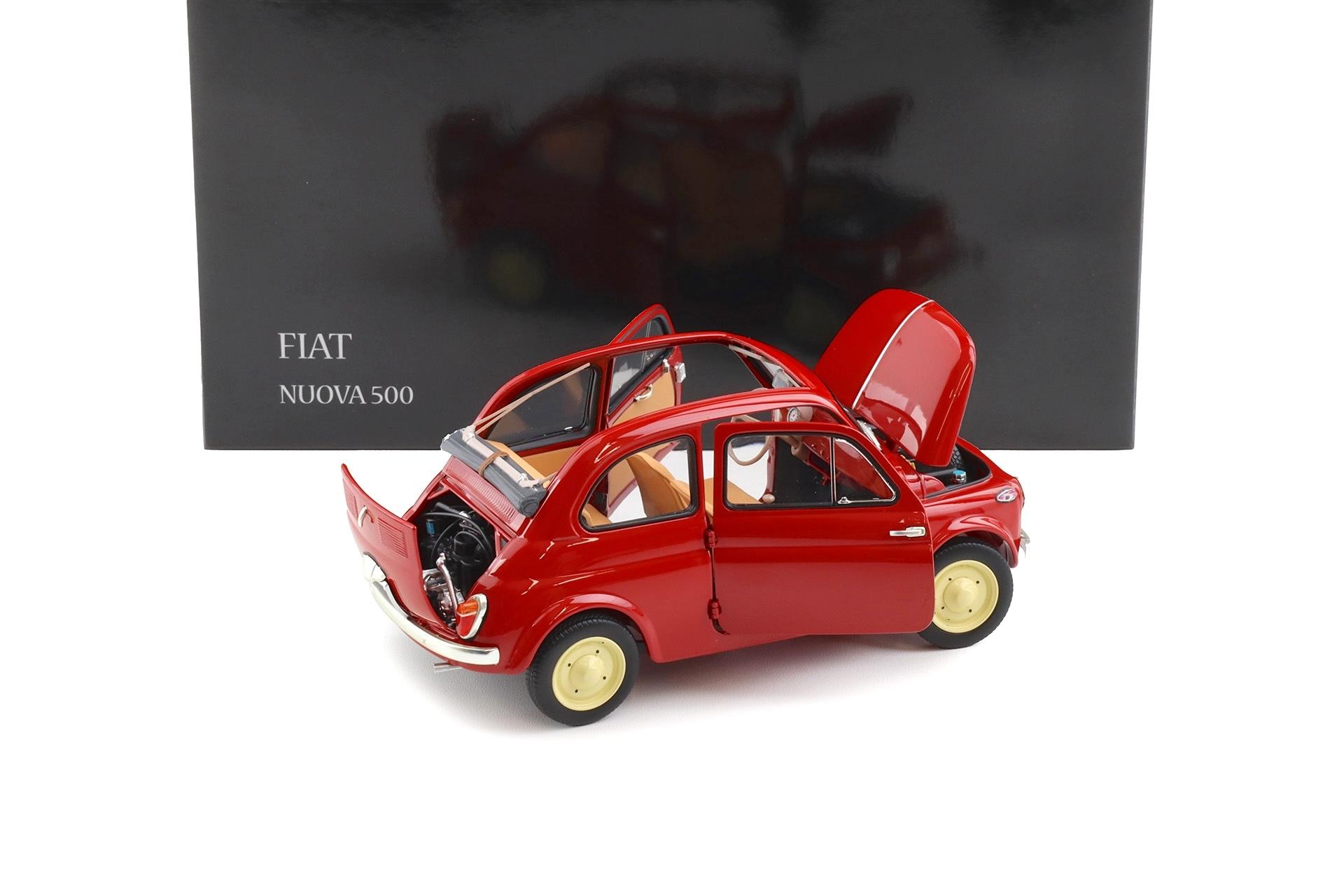 1:18 Kyosho Fiat 500 D Cabriolet open Coral red 1960