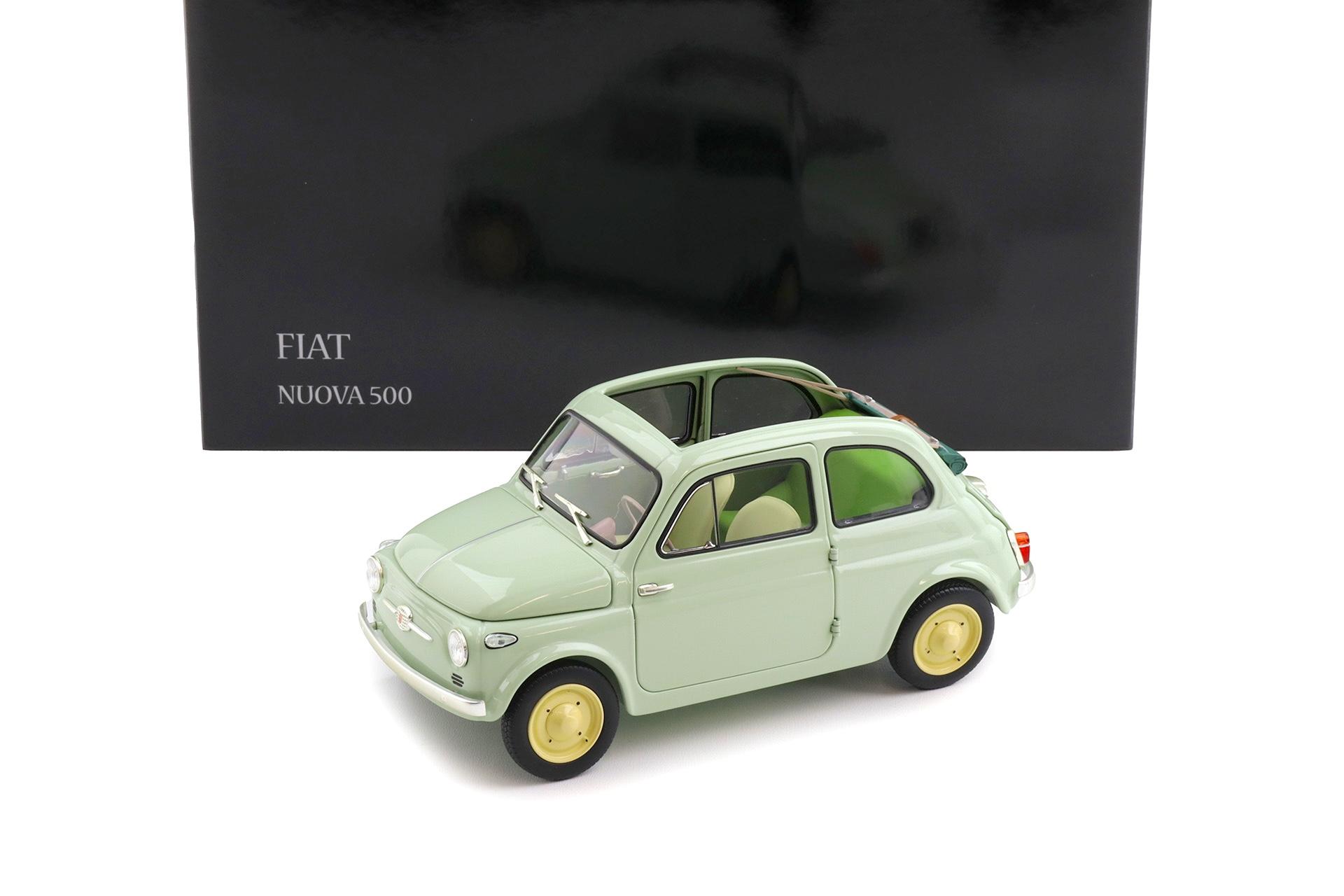1:18 Kyosho Fiat 500 D Cabriolet open Green Clear 1960