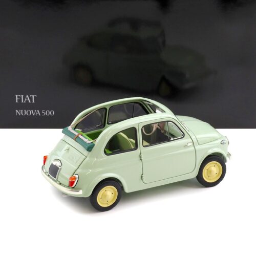 1:18 Kyosho Fiat 500 D Cabriolet open Green Clear 1960