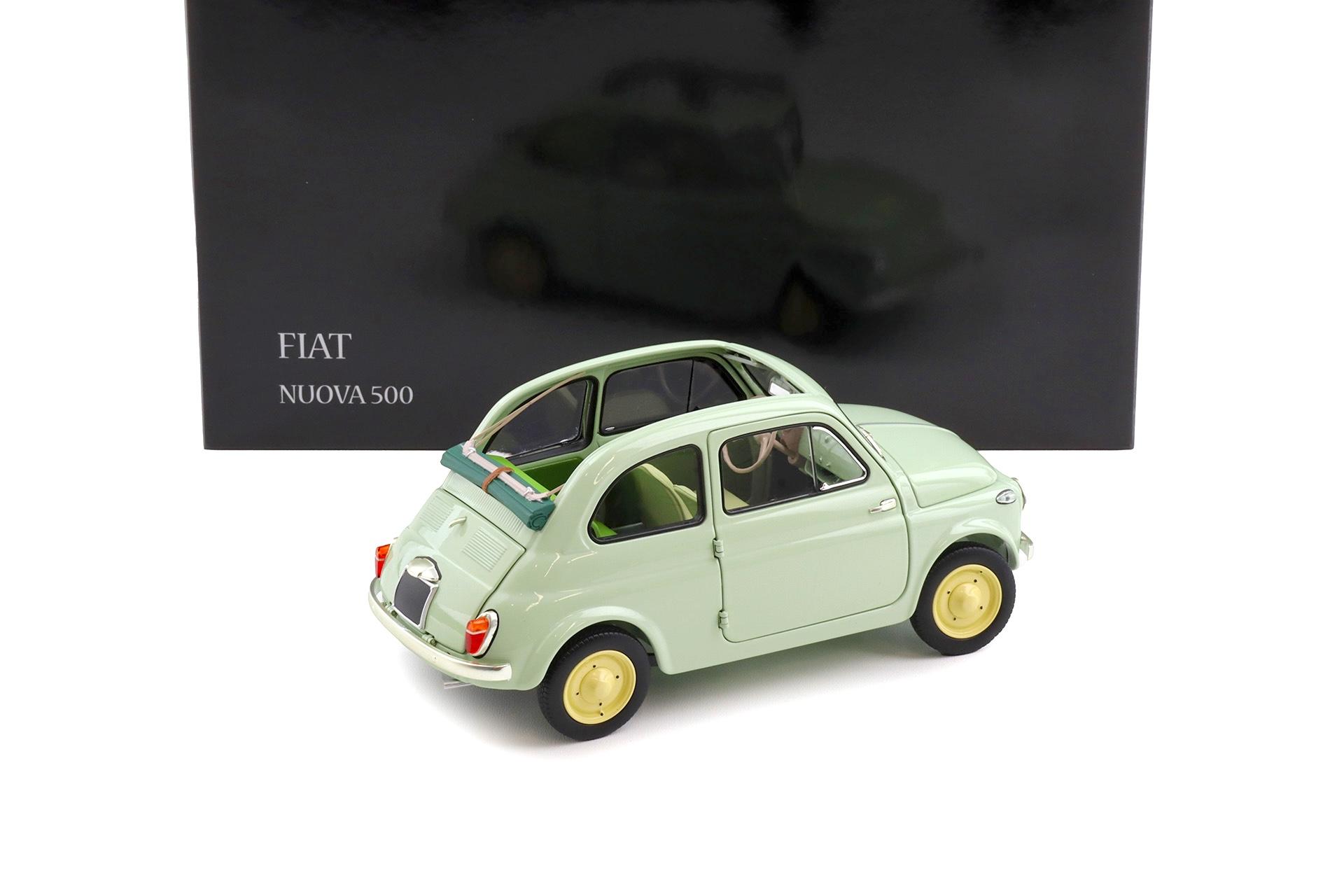 1:18 Kyosho Fiat 500 D Cabriolet open Green Clear 1960