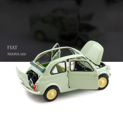 1:18 Kyosho Fiat 500 D Cabriolet open Green Clear 1960