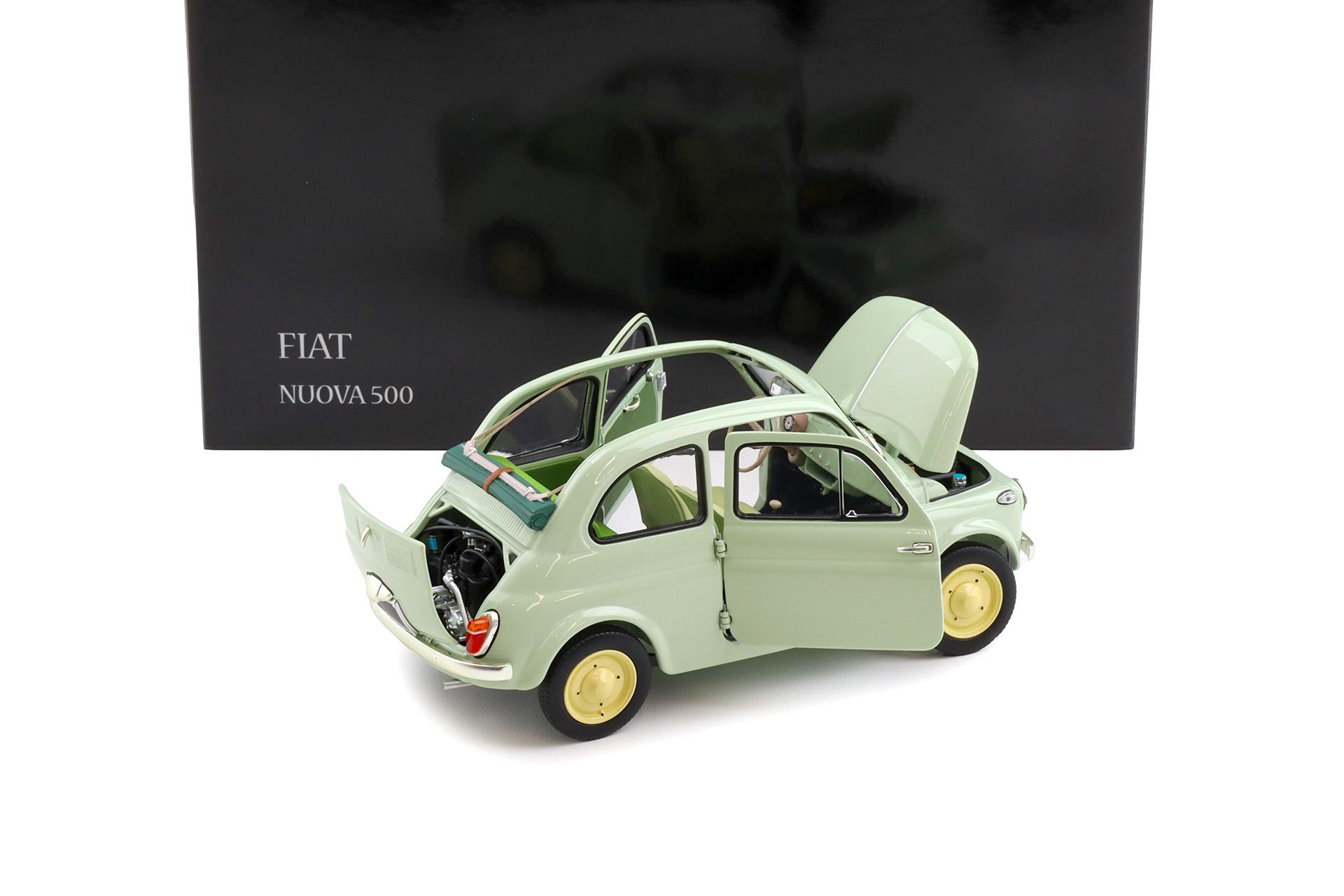 1:18 Kyosho Fiat 500 D Cabriolet open Green Clear 1960
