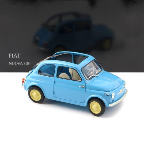 1:18 Kyosho Fiat 500 D Cabriolet open Celeste Blue 1960