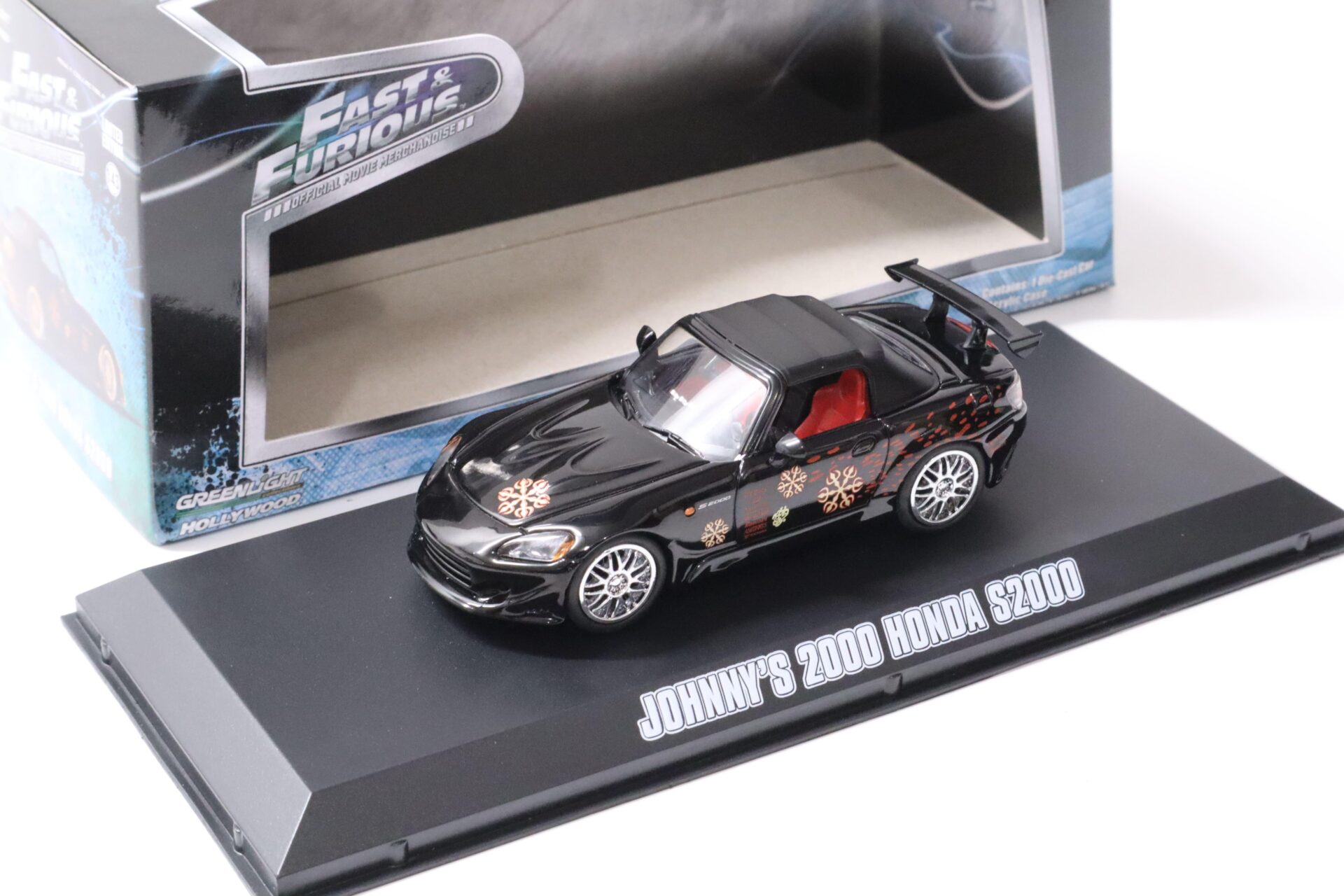 1:43 Greenlight Fast and Furious JOHNNY´s 2000 Honda S2000 black