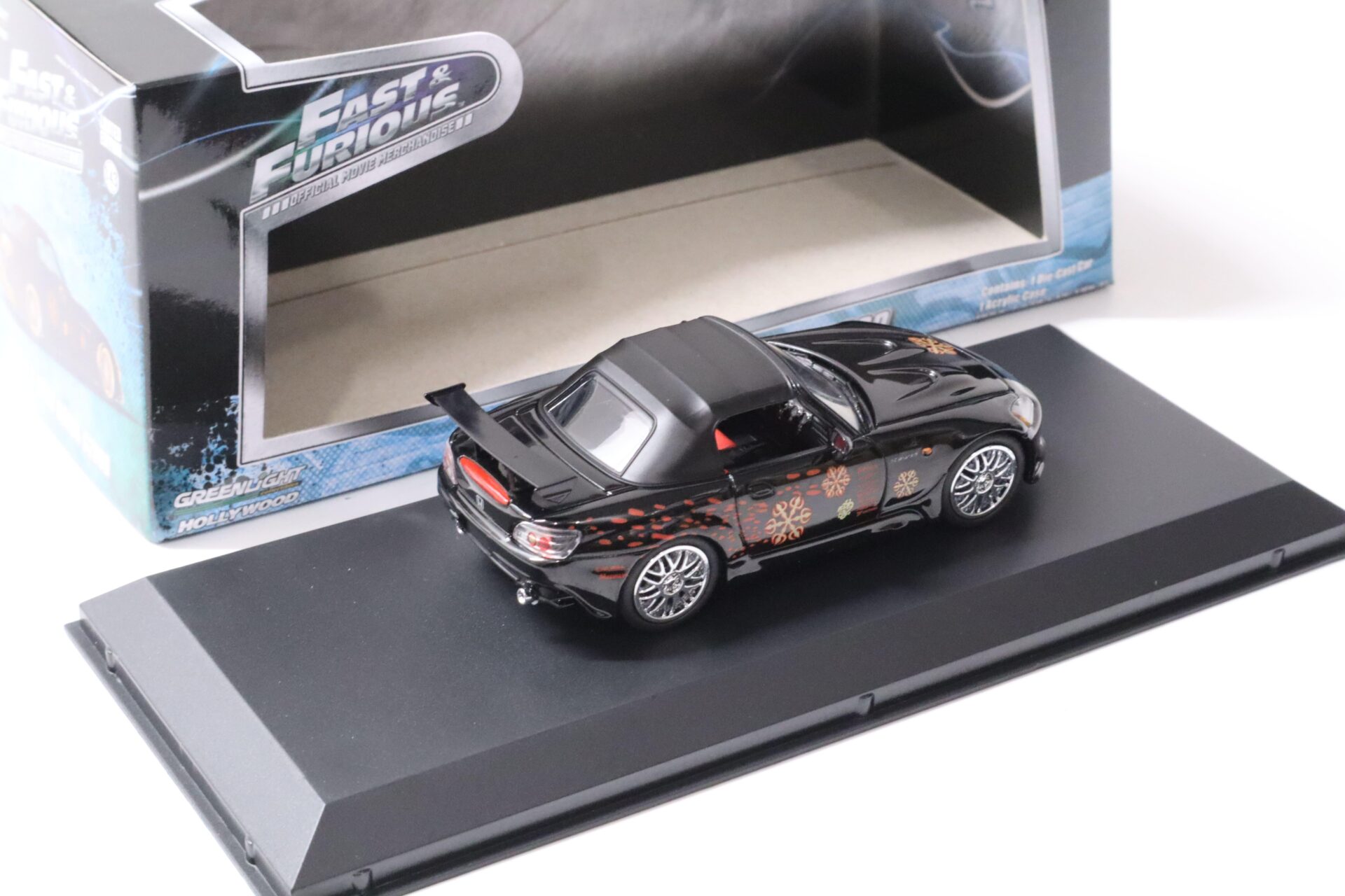1:43 Greenlight Fast and Furious JOHNNY´s 2000 Honda S2000 black