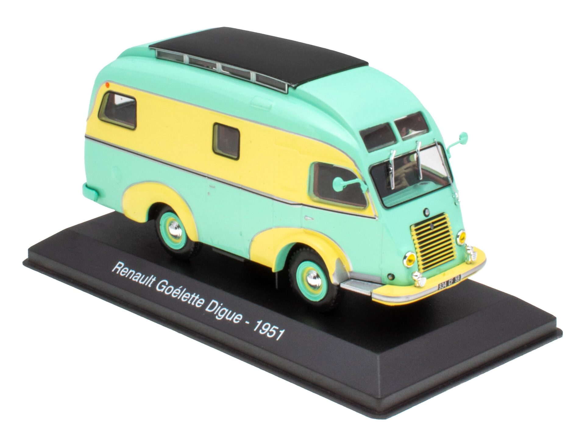 ID 63093.jpg 1:43 Hachette IXO Camping Cars Renault Goelette Digue Wohnmobil 1951