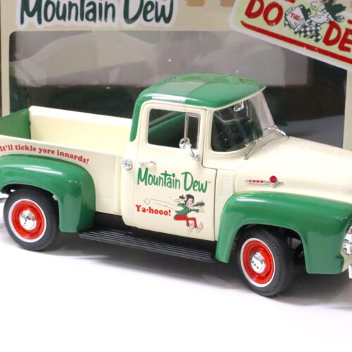 1:18 Auto World 1956 Ford F-100 Pickup Mountain Dew beige/ green