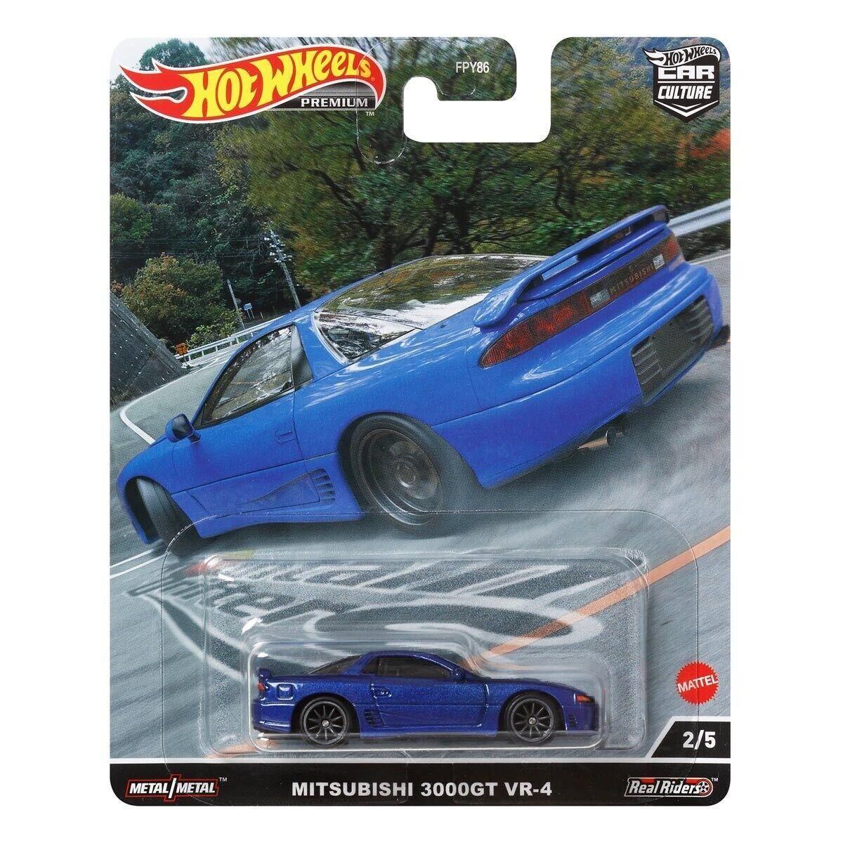1:64 Hot Wheels Japanese Mountain Drifters 2022 Mitsubishi 3000 GT VR-4 blue