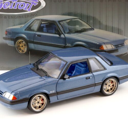 1:18 GMP 1989 Ford Mustang 5.0 LX Coupe Medium Shadow blue DETROIT Speed Inc.