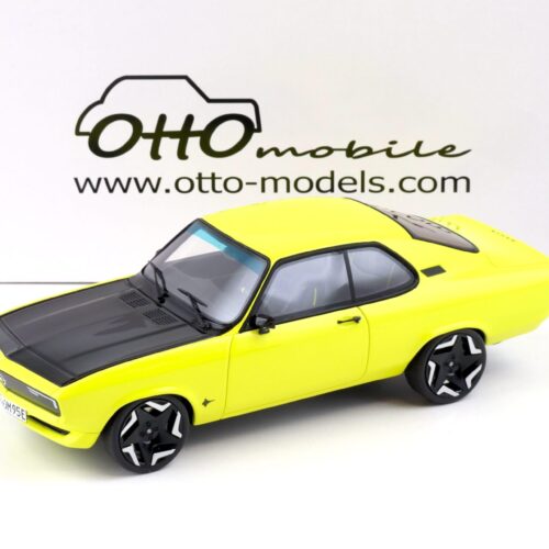 1:18 OTTO mobile OT434 Opel Manta GSE Elektromod Coupe yellow 2021