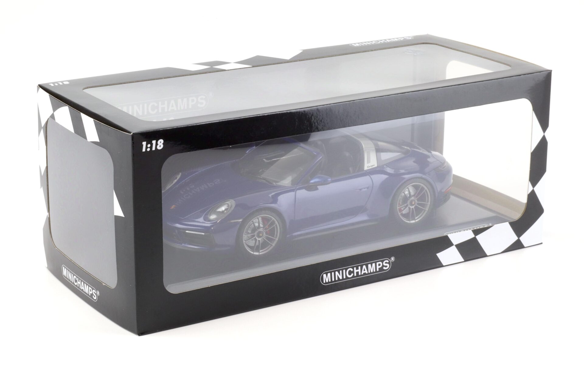 1:18 Minichamps Porsche 911 992 Targa 4 GTS 2021 blue metallic