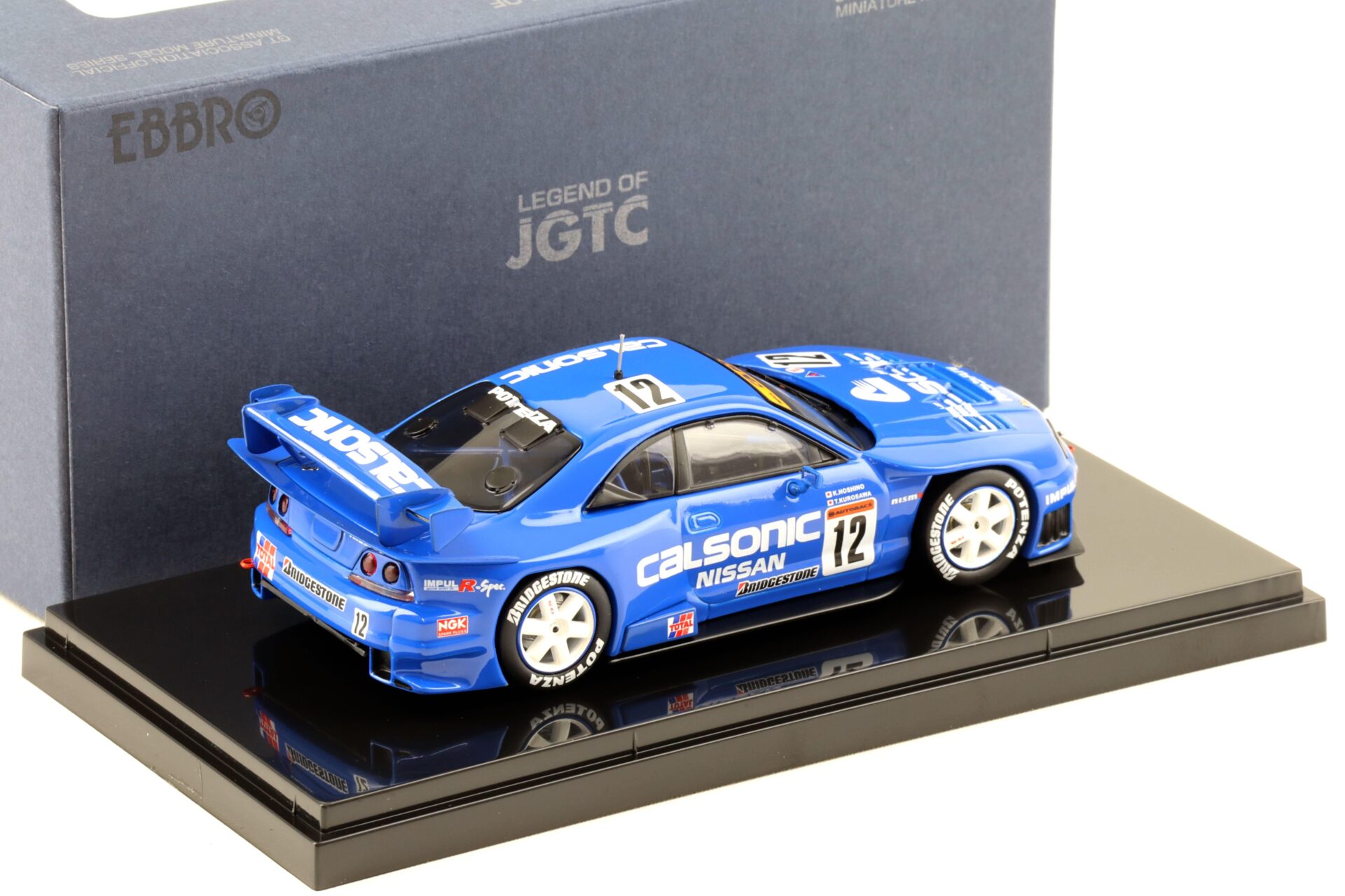 1:43 Ebbro Nissan Skyline R33 Calsonic Skyline #12 JGTC 1998 HDF blue