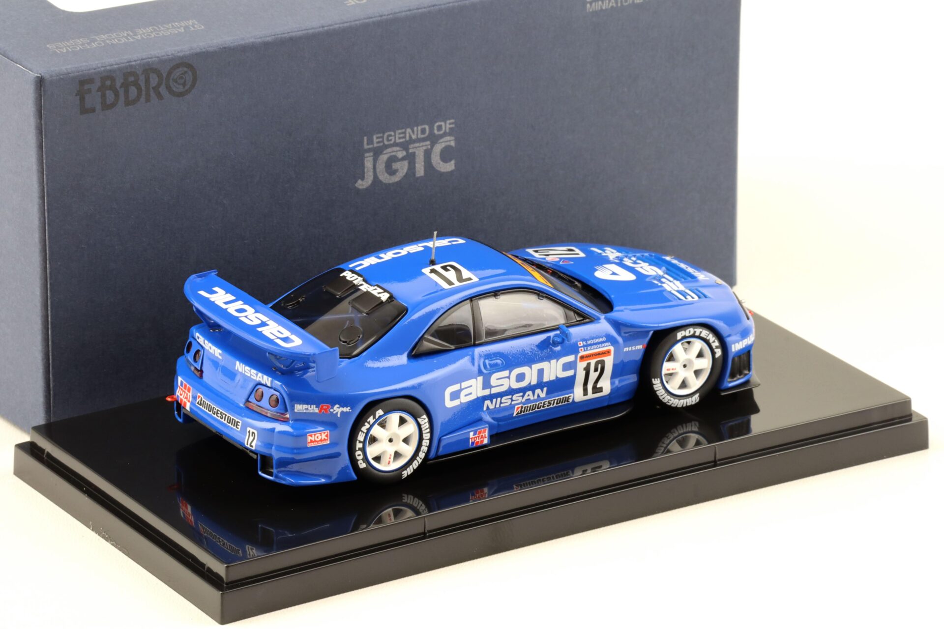 1:43 Ebbro Nissan Skyline R33 Calsonic Skyline #12 JGTC 1998 blue