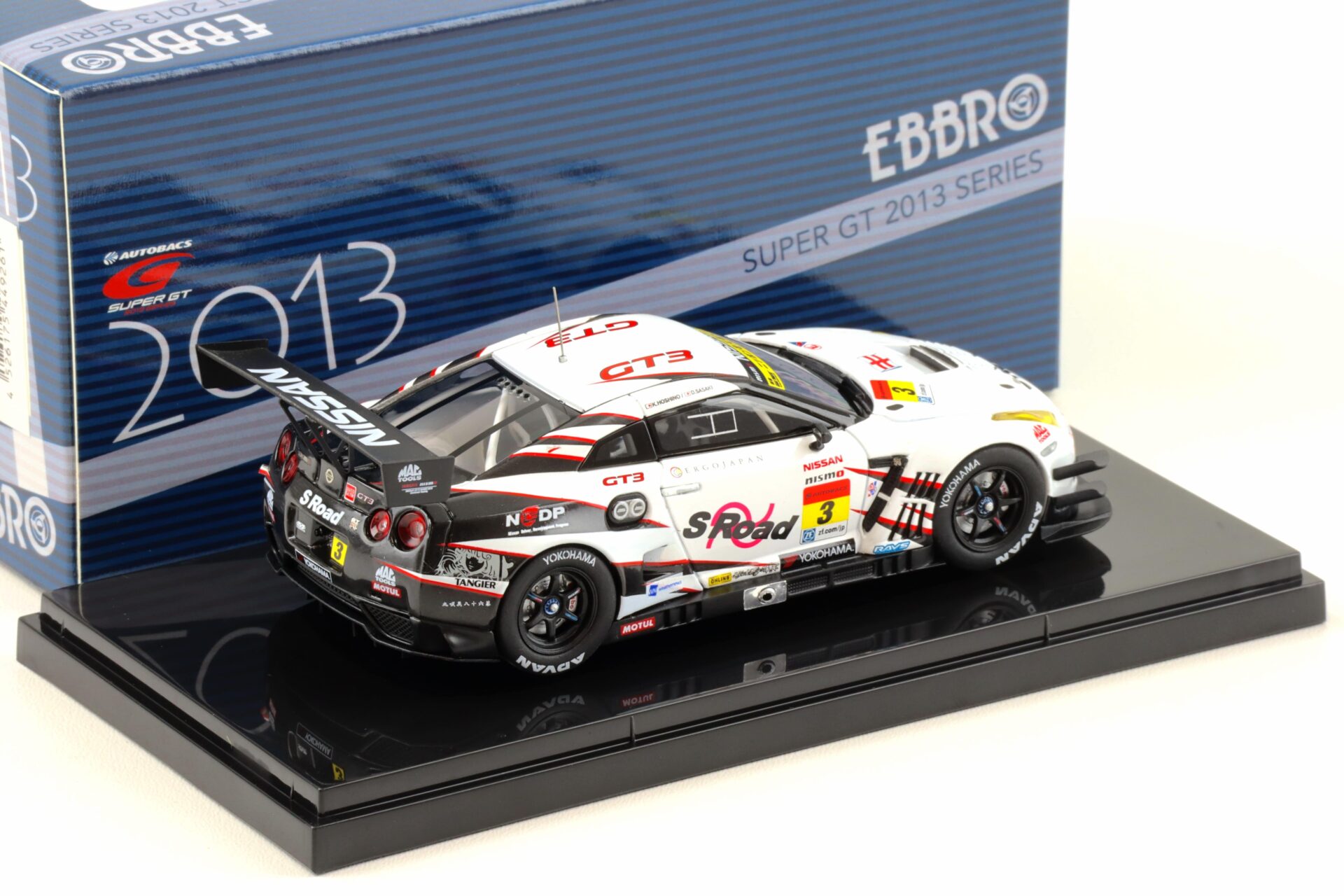 1:43 Ebbro Nissan GT-R R35 Super GT300 S Road NDDP GT-R 2013 #3 Hoshino/ Sasaki