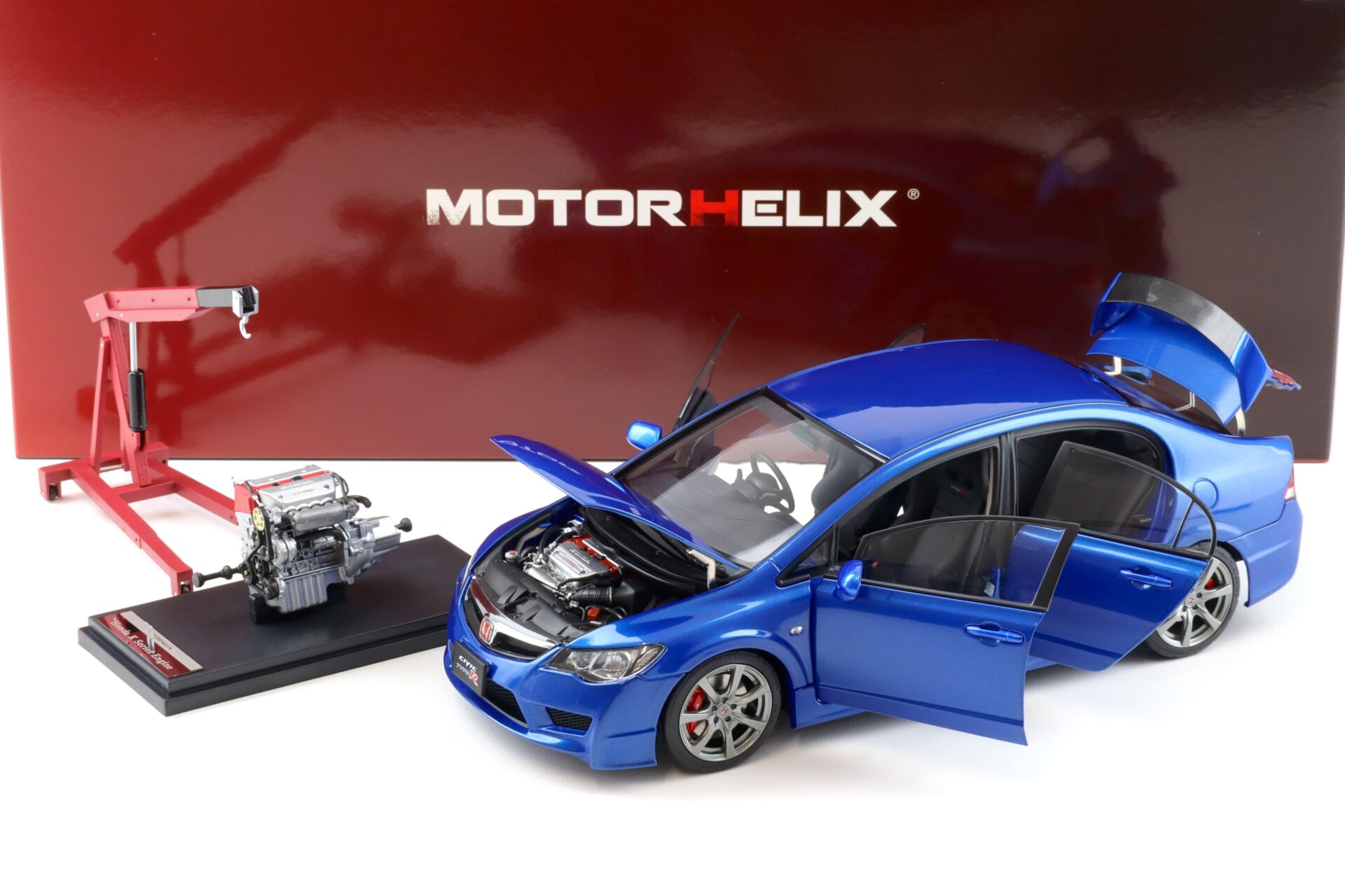 1:18 Motorhelix Honda Civic Type R (FD2) 2007 Early Version Vivid blue metallic M85409