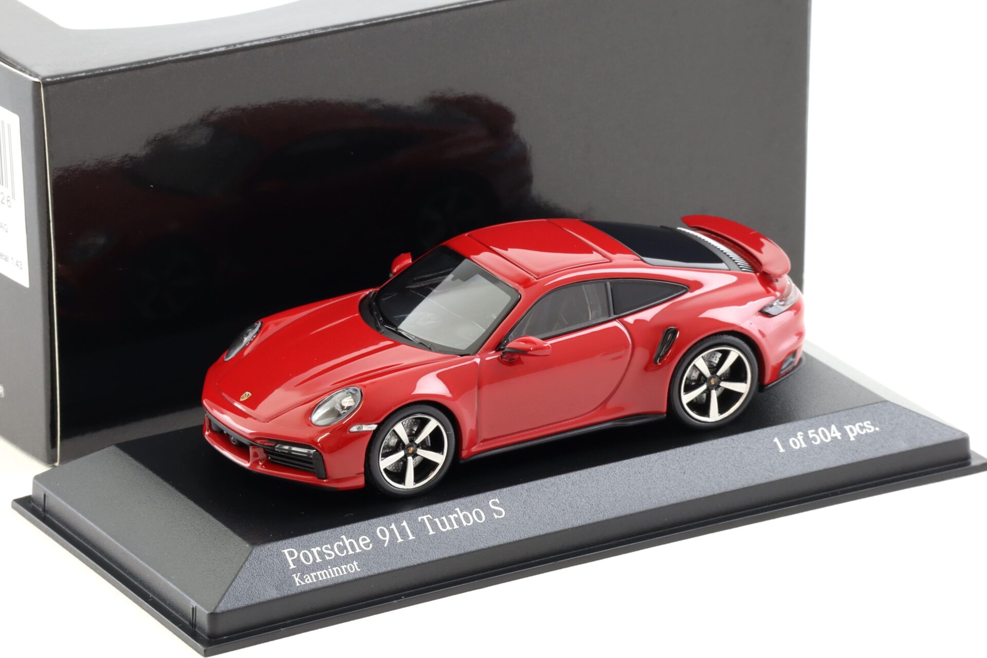 1:43 Minichamps Porsche 911 (992) Turbo S Coupe 2020 Karmin red